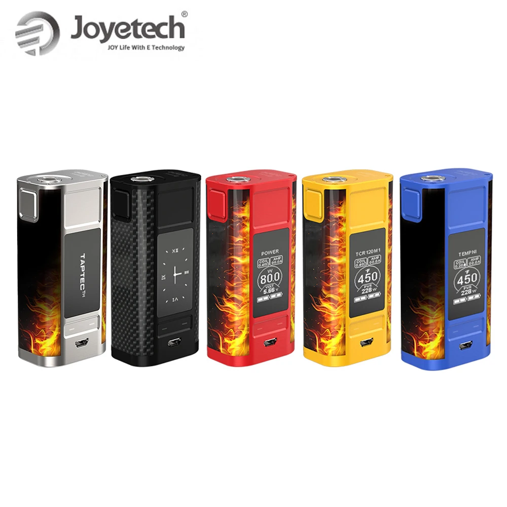 Оригинальная электронная сигарета Joyetech cuboid Tap TC Mod 228 Вт часы/темп/TCR/USB режим
