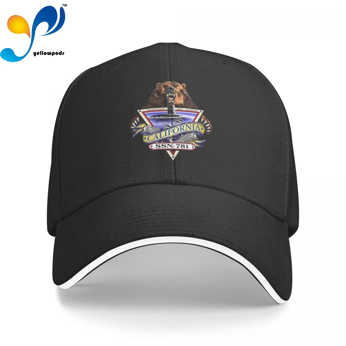 

US Navy 111026-O-ZZ999-001 The Official Logo Of The Virginia-class Attack Submarine Pre-Commissioning Unit (PCU) California Hats