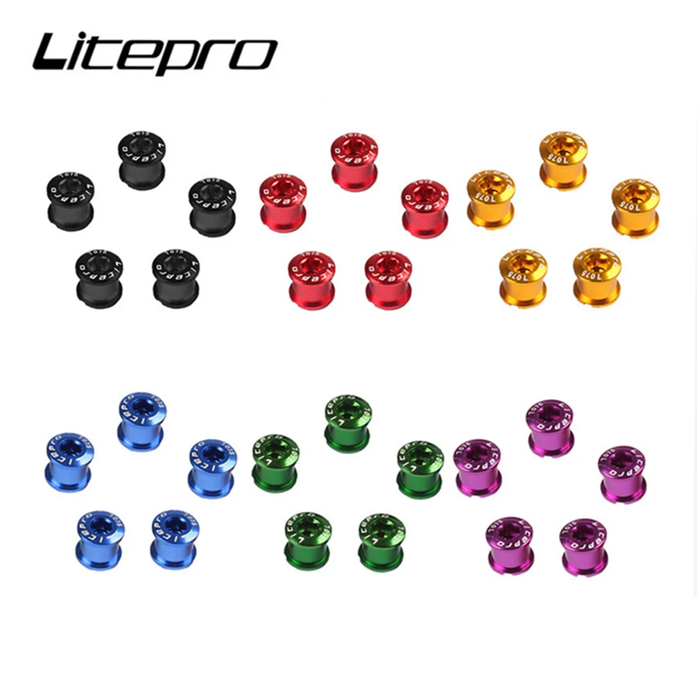 

Litepro Road BMX Bicycle Alloy Crankset Double Chainring Screws MTB Mountain Folding Bike Disc Snail Chainwheels Bolts 5pcs/Lot