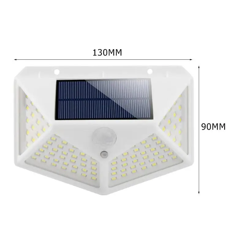 100LED четырехсторонний настенный светильник с датчиком движения на солнечной батарее, уличный садовый светильник, водонепроницаемая Солнечная лампа для садового декора