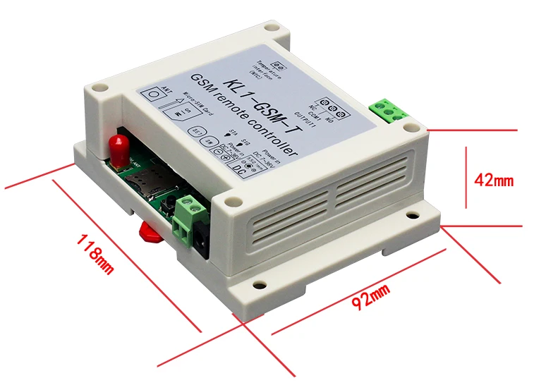 7-36VDC Quad band 850/900/1800/1900 МГц GSM модуль 1 РЕЛЕ GSM удаленный контроль переключатель KL1-GSM-T с 1 метра датчик температуры