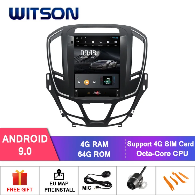 WITSON Android 9 0 TESLA STYLE для OPEL INSIGNIA 2014 4 Гб 64 GPS навигация Авто Стерео вертикальный экран +