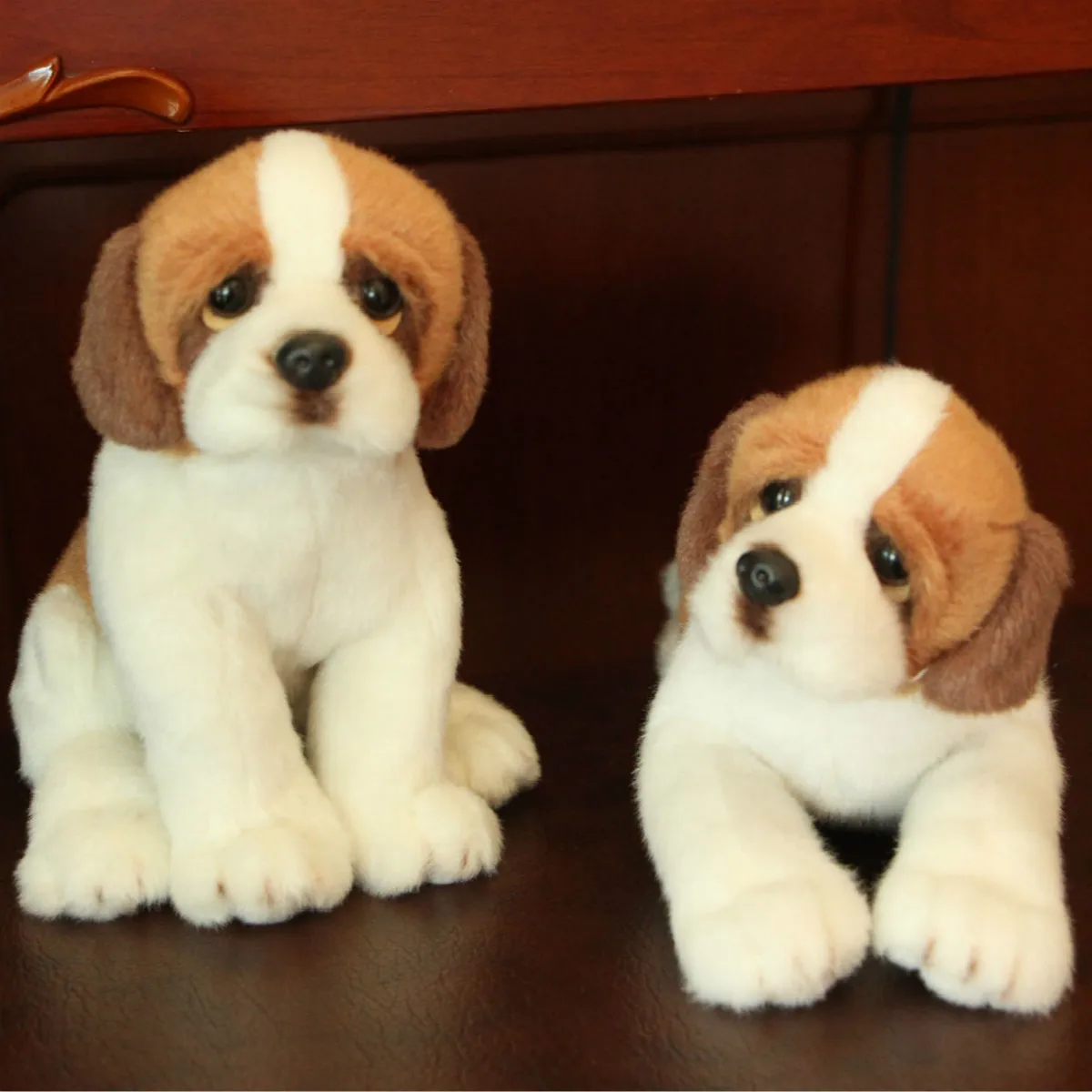 Kawaii Saint Bernard Dog мягкие игрушки 21 см Милая имитация Собаки Плюшевые Мягкая кукла