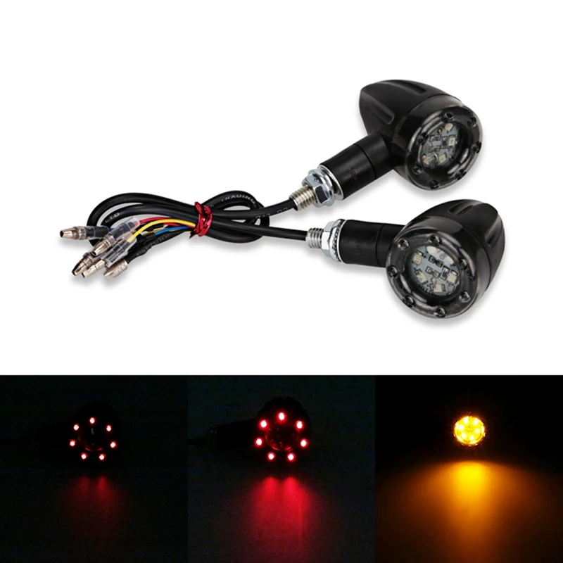 2Pcs Motorcycle Turn Signal 6Led Indicator Locomotive Universal | Автомобили и мотоциклы