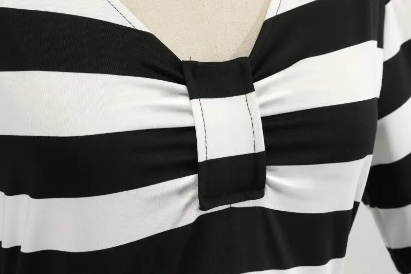 

Zoulv 2020 Christmas Limit Santa Claus Stripes V-neck High Waist Printing Party Casual Dress Vitality Stage Performance Dress