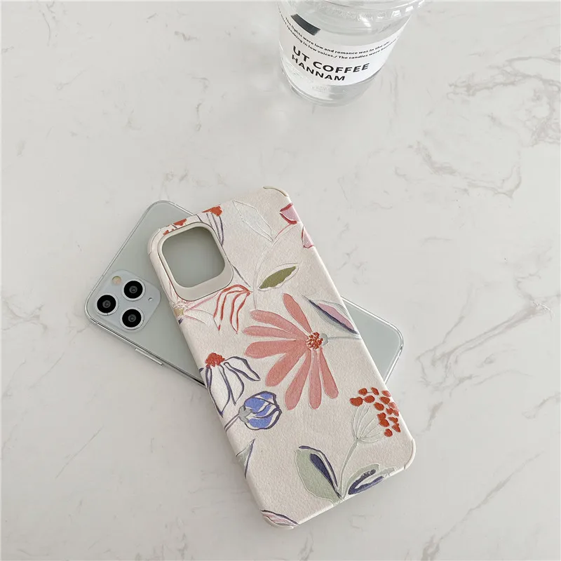 

Silicone iNS Leaf Phone Case For iPhone 7 8 Plus 2020 SE 7Plus 8Plus X XS XR 11 11Pro 11Pro Max 12 12Pro 12Pro Max Pro Mini Case