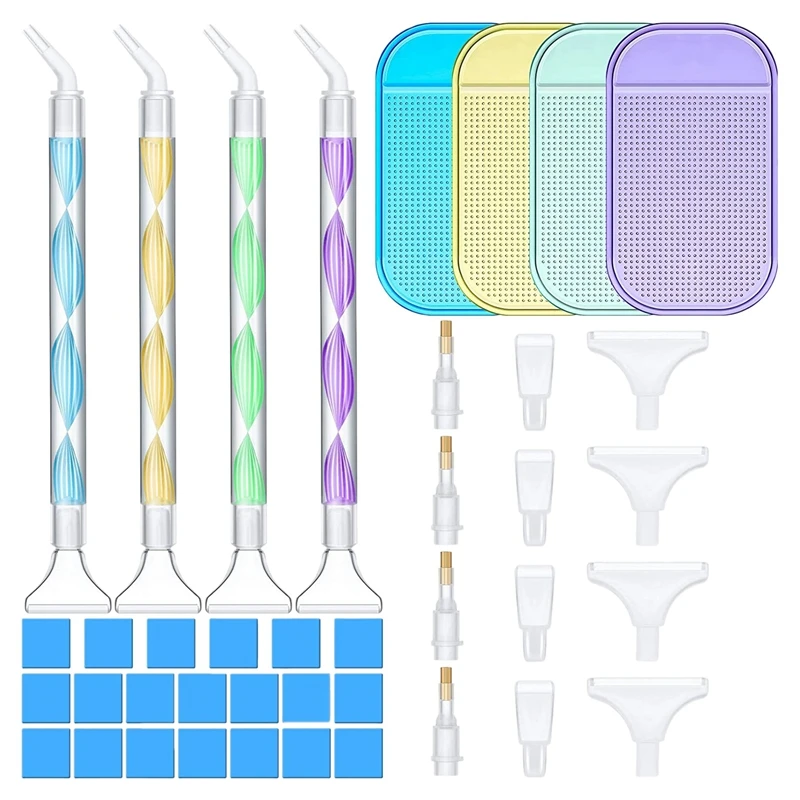 

4 шт. алмазов картина ручка 5D DIY алмазная живопись наконечник ручки Стразы выбора инструмент с противоскользящими накладками для рукоделия