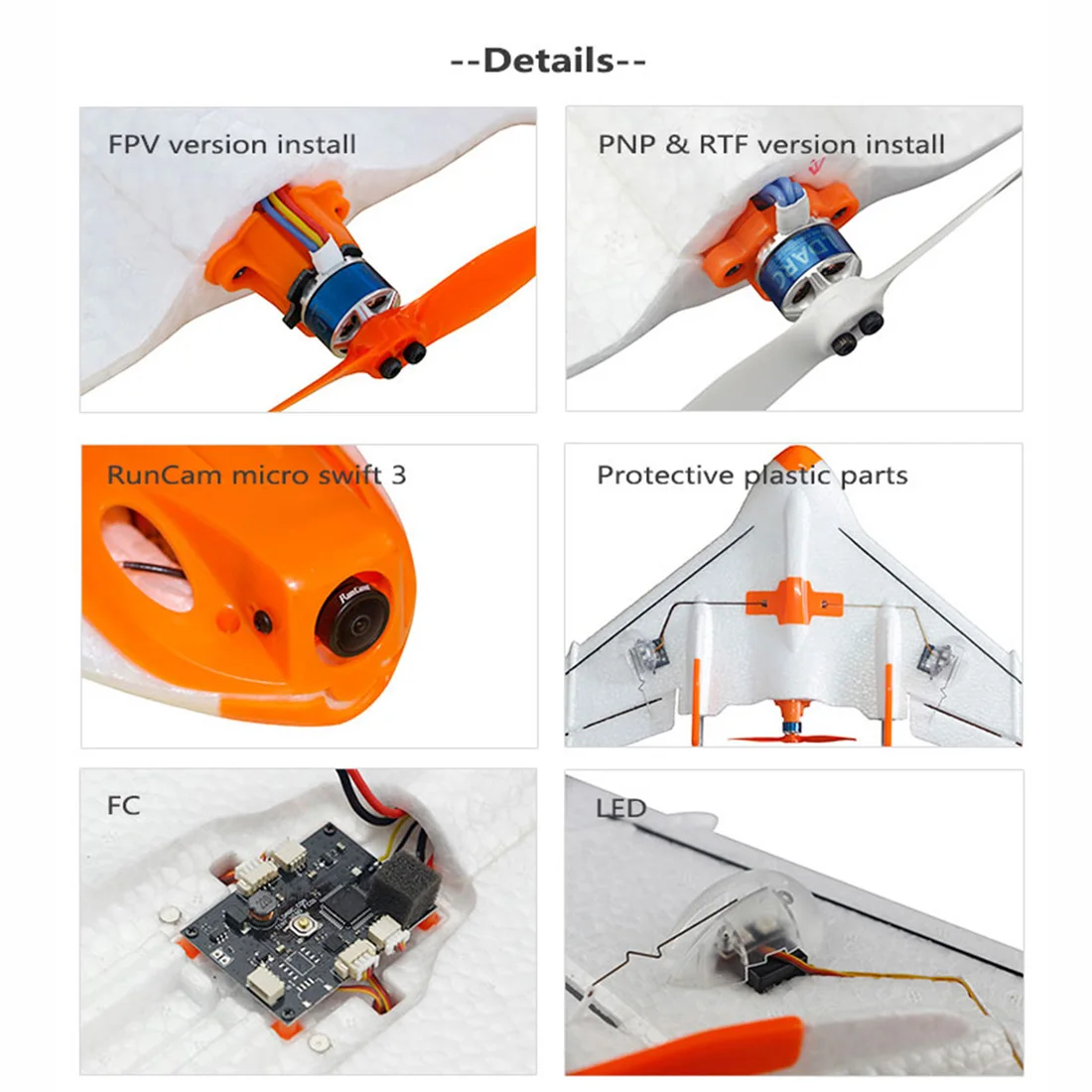 Летающий самолет LDARC TINY WING 450X V2 версии 431 мм Wingspan EPP FPV RC летающие крылья PNP / RTF/FPV