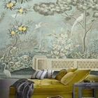 3D обои для стен, гостиной, дивана, телевизора, любого размера, с рисунком цветов и птиц, декор настенной росписи