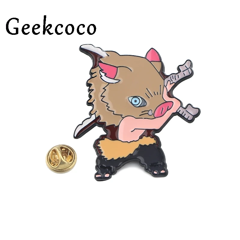 Фото Geekcoco модная эмалированная булавка мультфильм Милая брошь коллекция Металлический Нагрудный Знак Броши для женщин и мужчин ювелирные изделия подарок J0865 №5