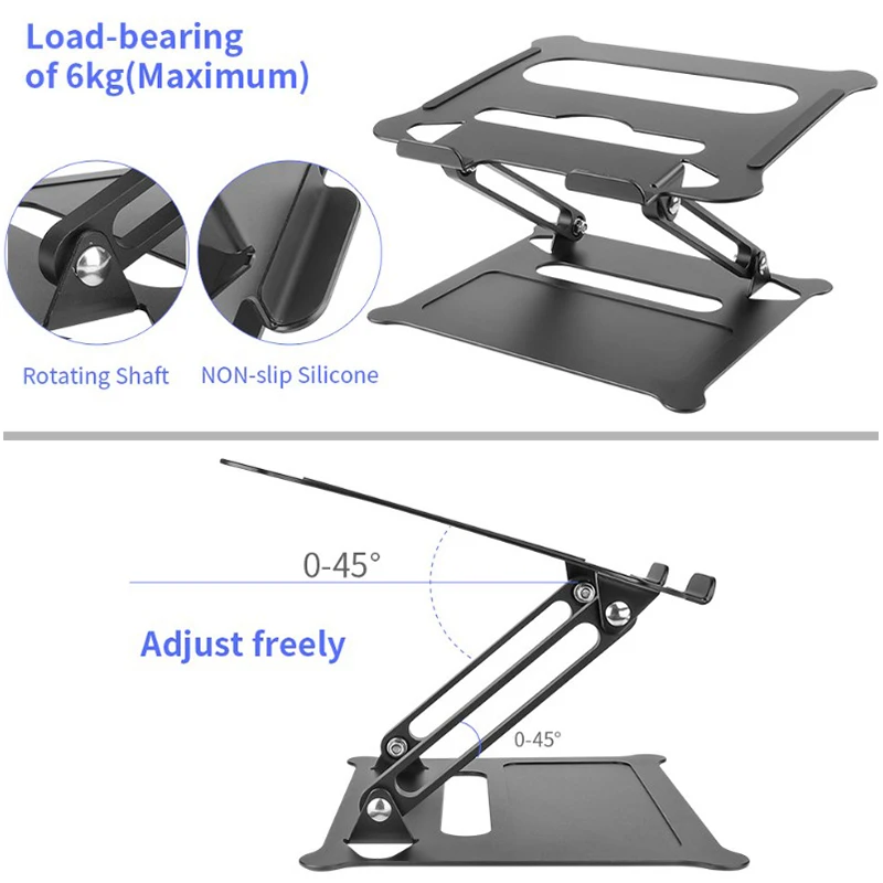 Алюминиевый сплав регулируемый охлаждающий кронштейн для ноутбука настольный