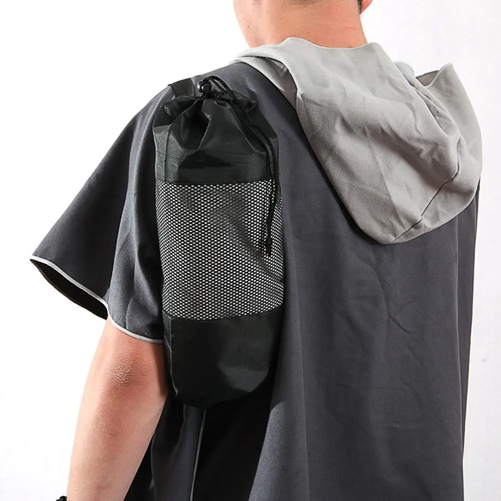 Быстросохнущий пляжный халат для взрослых купания банное полотенце спортивное