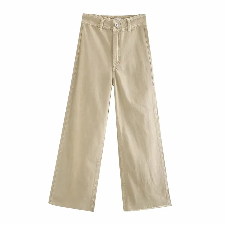 

Women 2020 Chic Fashion High Waist Straight Jeans Pants Vintage Zipper Fly Pockets Female Ankle Trousers Pantalones