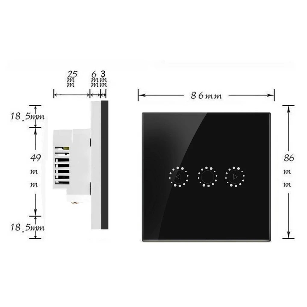 

Smart Light Dimmer Wall Mount Touch RC WiFi Light Switch Remote Controlling Intelligent Home Supplies
