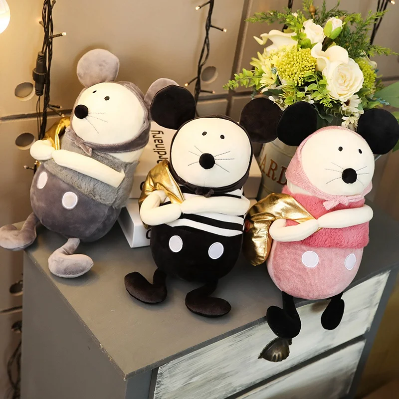 Плюшевые цветы мягкие Мультяшные животные переноска еды мышь набивная кукла