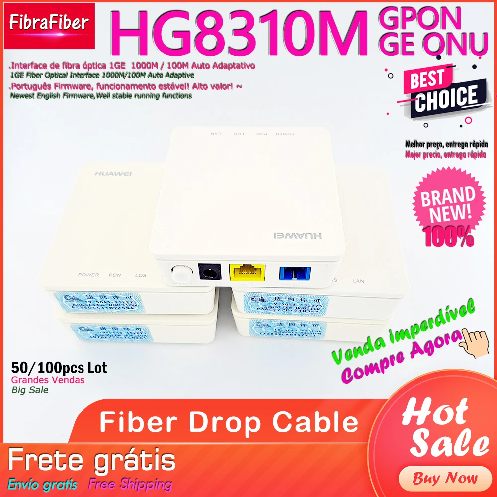

100% New XPON HG8310M GPON EPON GE ONU HG8010H 8310M 8010H Fiber Optic Class B+ FTTH Terminal Router Free shipping