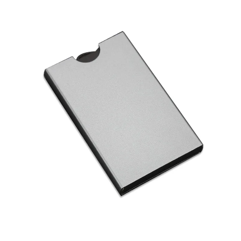 DIENQI Rfid Блокировка Анти-магнитный держатель для карт кошелек Винтаж Бизнес банк держатель кредитной карты Чехол сумка протектор тонкий держатель для карт - Цвет: Gray