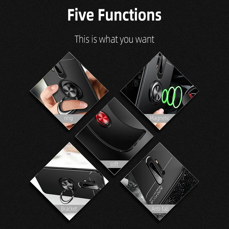

For Oneplus Nord Case Soft TPU Fundas Oneplus 8 7 Pro 6 6T Flex Housings Cover Oneplus8 Pro 1+Nord Cases Finger Ring Magenet