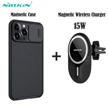Magnetic Case For iPhone 13 Pro Max Nillkin 15W Magnetic Car Mount Wireless Charger For iPhone 12 / 13 Pro Fast Charging Holder