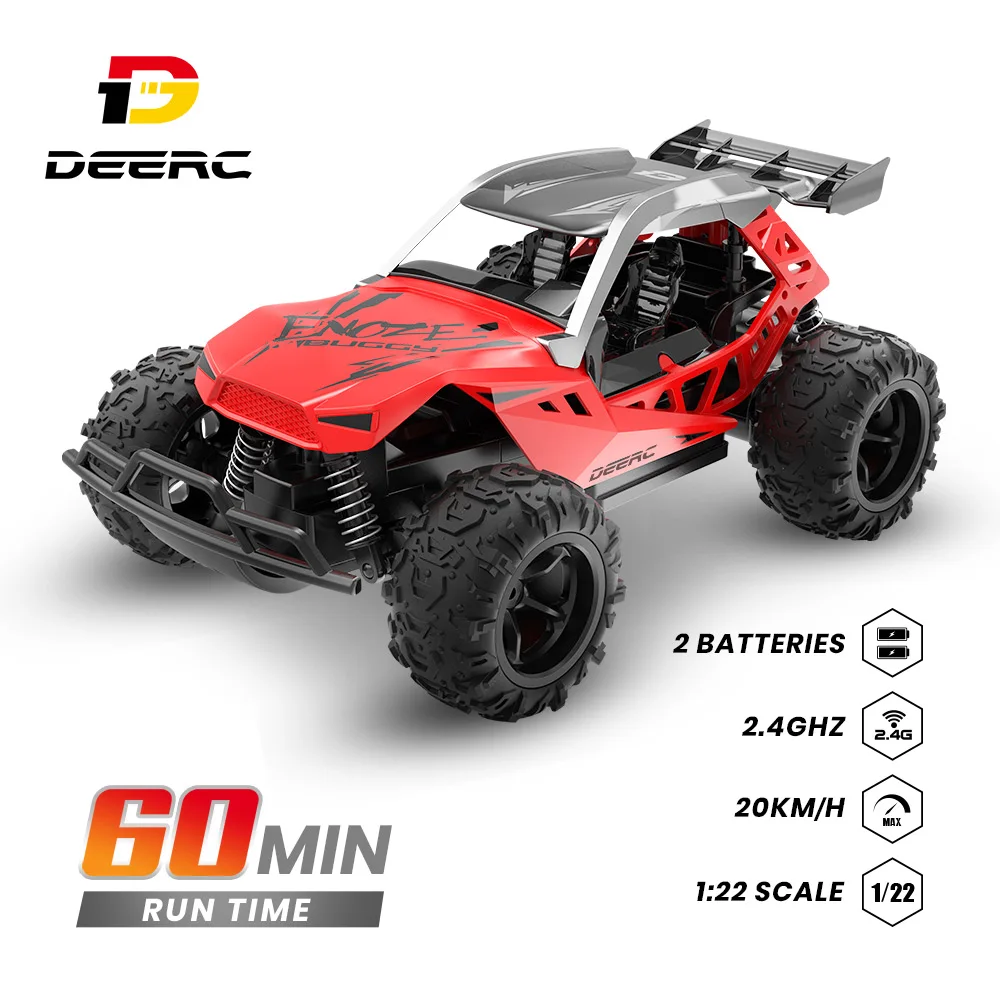 DEERC Радиоуправляемый автомобиль 1:22 Rock Crawler 2 4 ГГц грузовик 20 км/ч внедорожники Jeep