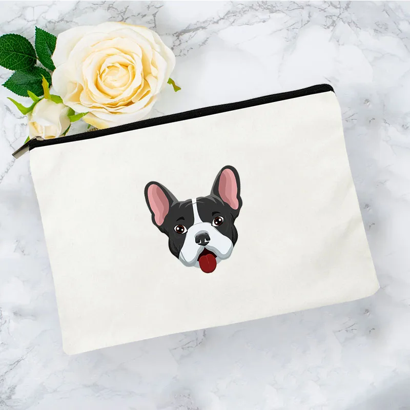 

French Bulldog Cosmetic Bag for Makeup Mini Travel Bags Woman Make Up Women's Handbags Pouch Organizer Storage Free Shipping