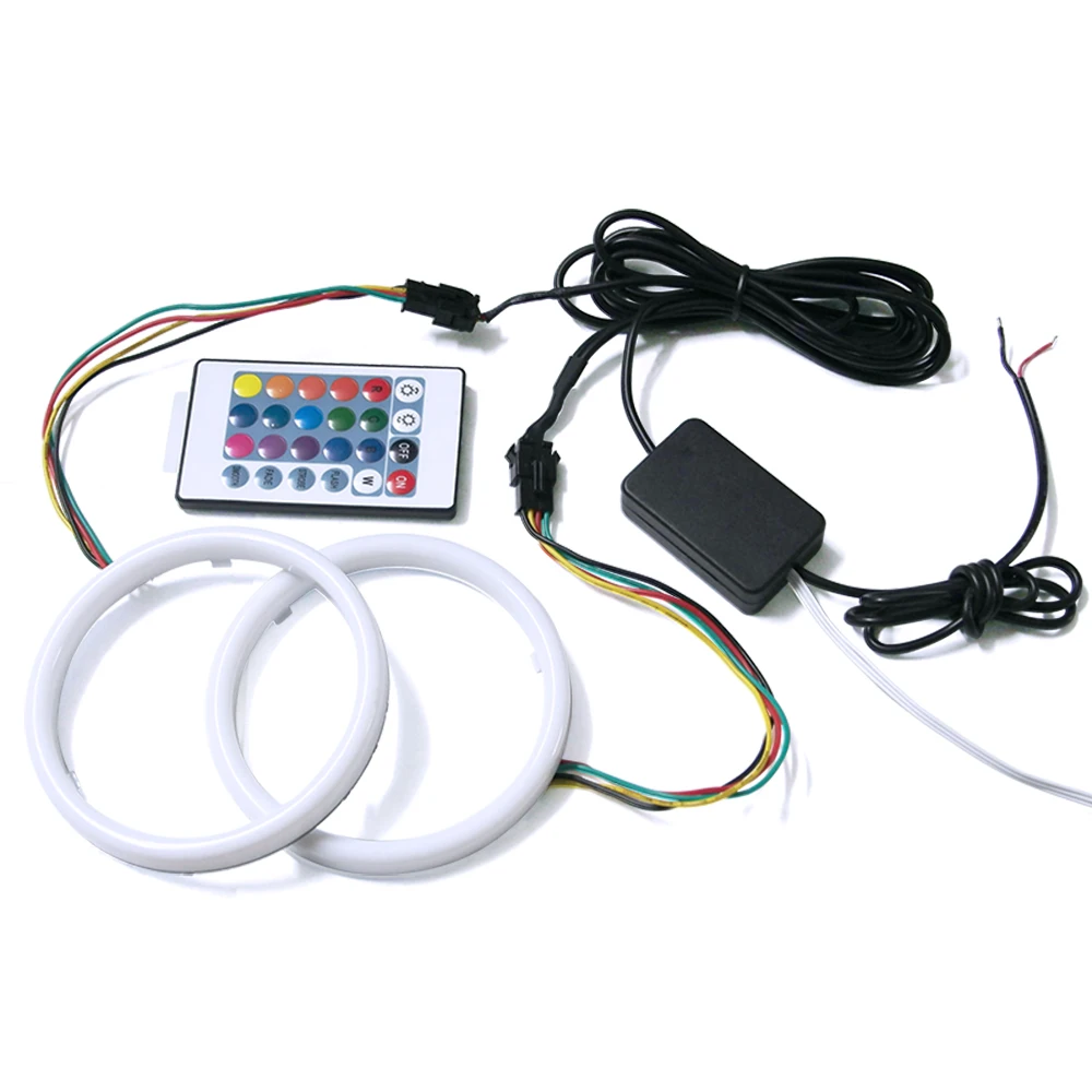 2 шт./компл. автомобиля кольца 5050 RGB Ангельские глазки 60 мм 70 80 90 100 110 120 автомобили