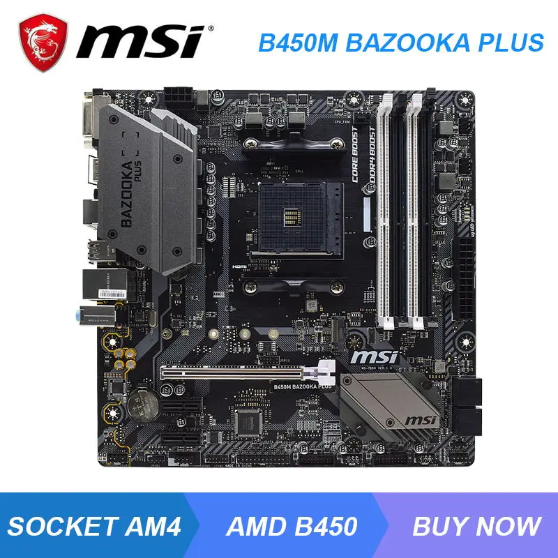 MSI B450M   AMD B450 B450M AM4       ryzen 5 3600 5600x  ddr4 64  PCI-E 3, 0 M.2 HDMI USB3.1