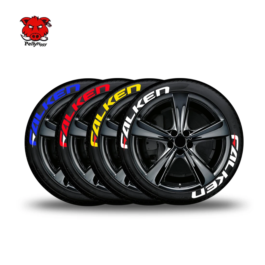 

8 Pcs/Set Car Tire Decor Stickers Auto Lettering Stickers for Tires 3D Permanent Stickers Car Tunning Accessories for 4 Tires