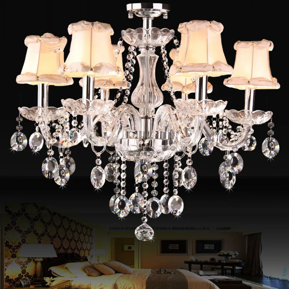 Современная светильник рустальная люстра роскошные светильники из прозрачного