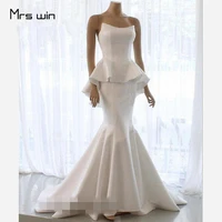 mrs win wedding dress ruffles elegant wedding dresses mermaid bridal formal gowns bridal train plus size vestido de novia hr003