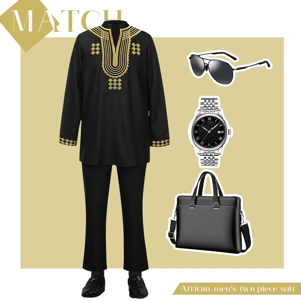Африканская Мужская модная одежда Bohisen богатый базин платье Африканский Дашики