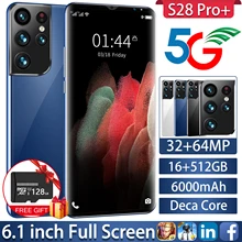 Global Version New 5G 6.1Inch Full Screen Smartphone 16GB+512GB for Samsung Galaxy S28 Pro+ Cellphone Huawei Xiaomi Mobile Phone