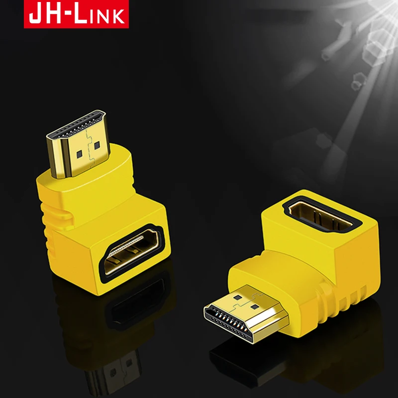 

JH-LINK HDMI-compatible Adapter 90 Degree Right Male To Female Converter Extender For PS4 HDTV Projetor Laptop Monitor