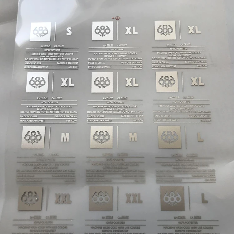 Этикетки с логотипом под заказ для нижнего белья термотрансферные тканевые