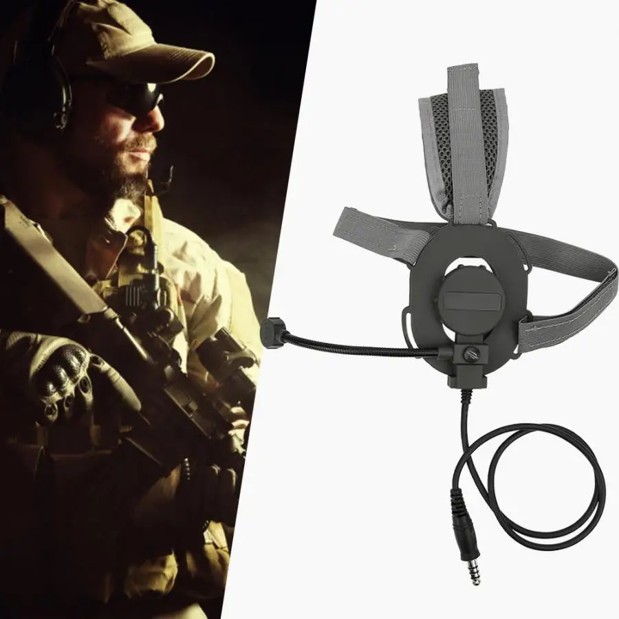 Профессиональная пластиковая односторонняя гарнитура с регулируемой повязкой