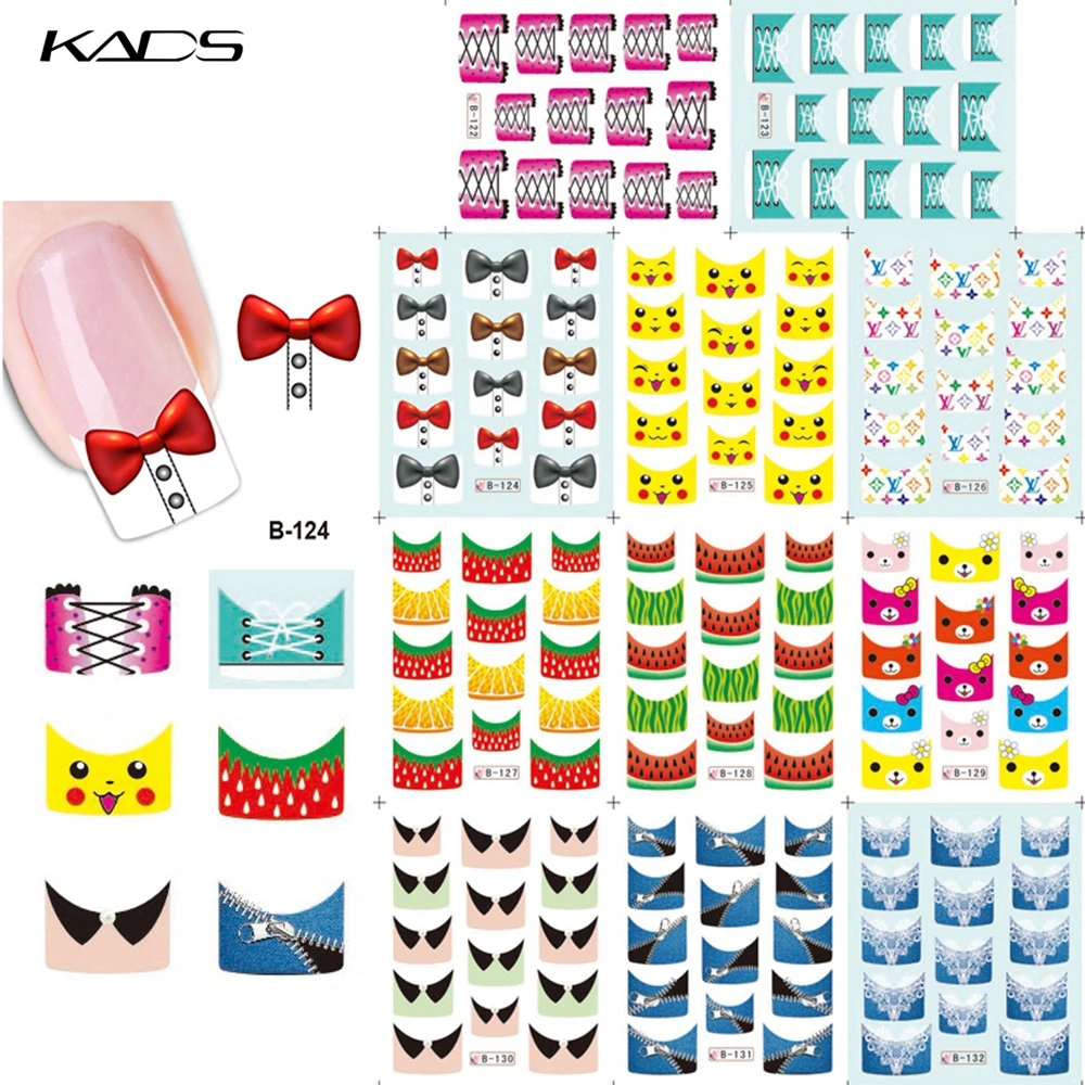 Наклейки для ногтей KADS наклейка французского маникюра переводные наклейки