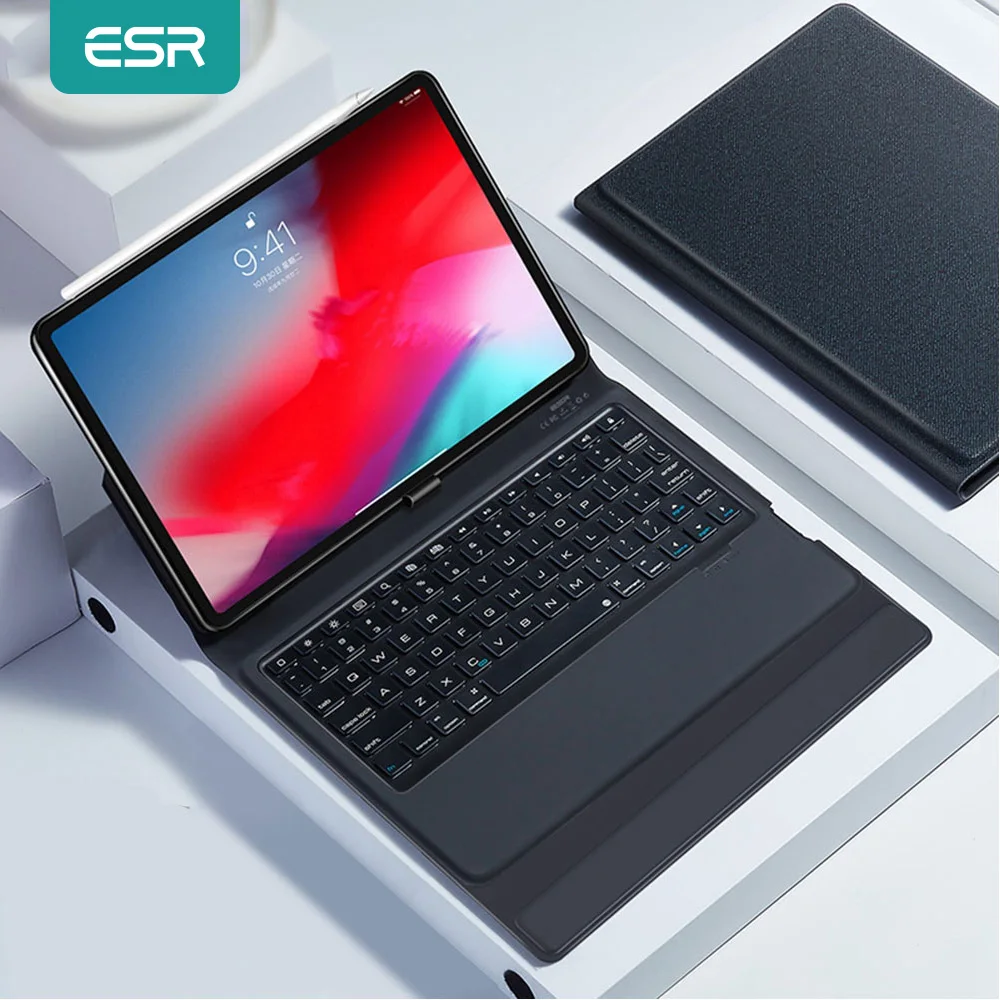ESR Bluetooth беспроводной чехол с клавиатурой для iPad Pro 11 дюймов 2018 a80. Чехол книжка из