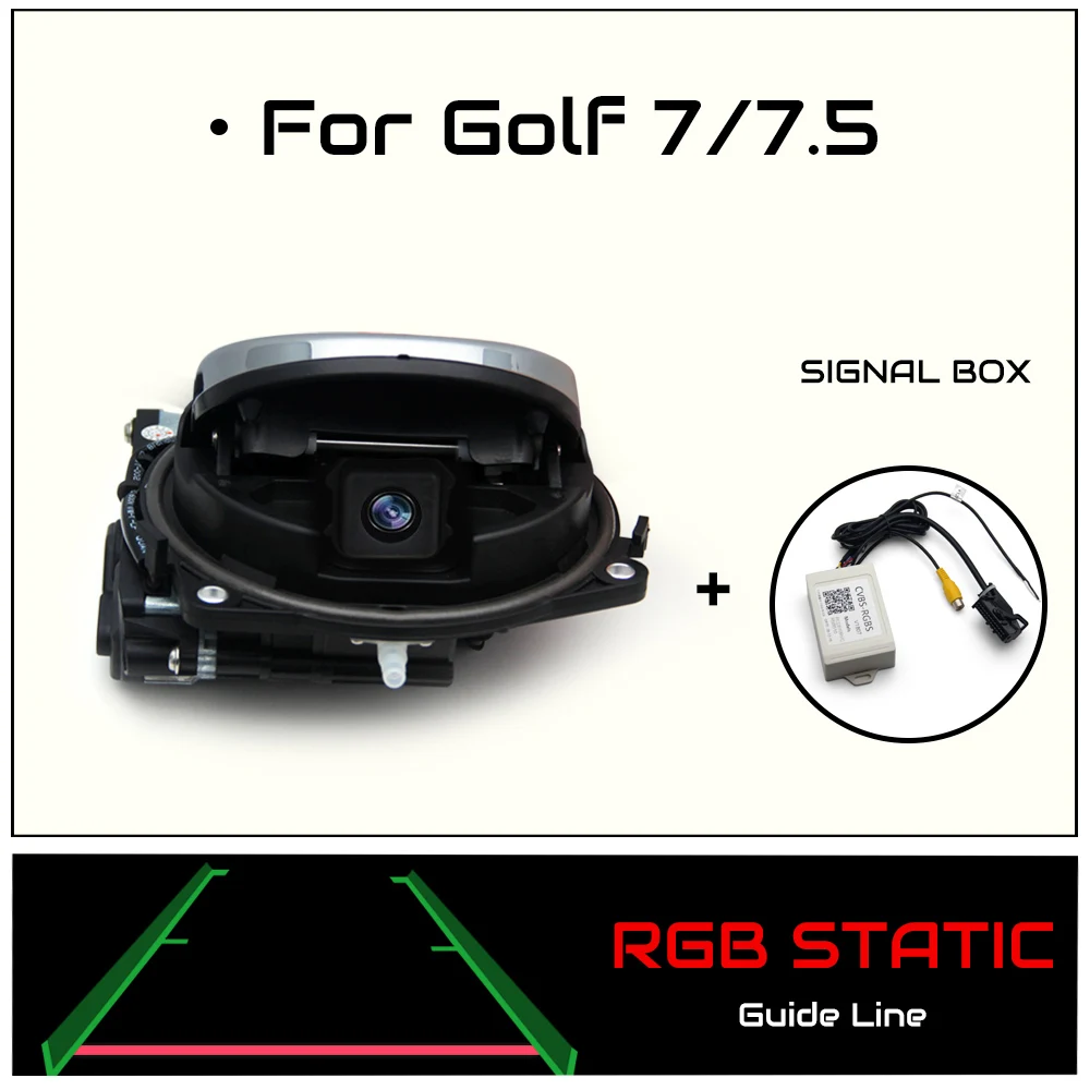 RGB Golf 7 Static Trunk Handle Logo Trajectory Reverse Camera Badge HD Dynamic Rear Camera For VW golf 5 6 7 Polo 6R GTI B6 B7 B8 passat CC Eos - Название цвета: RGB Golf 7 Static