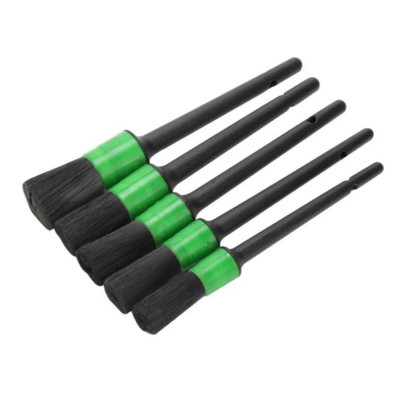 Green 5 шт./компл. автохимия щетка щетки для чистки авто детали инструменты продукты колеса приборной панели автомобиля-Средства для укладки волос - Color: Green