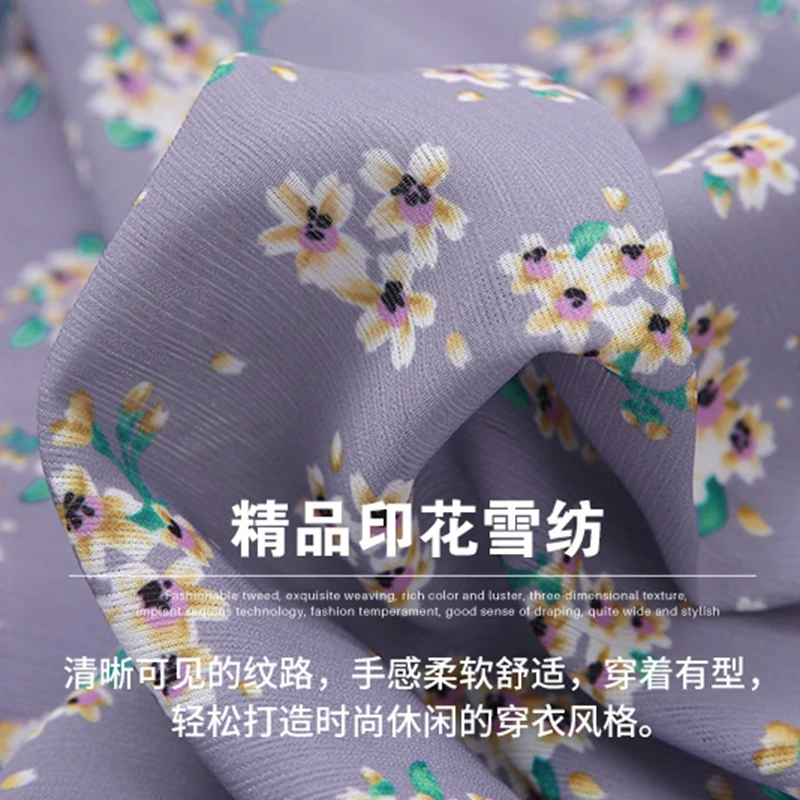 

2021 Summer Dress Women Fashion V-neck Short Sleeve Flower Chiffon Dress Ladies Sexy Slim Elastic Waist Work Knee-Length Dress