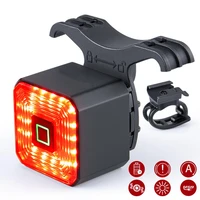 smart bicycle light rear taillight bike accessories auto onoff usb rechargeable stop signal brake lamp led safety lantern