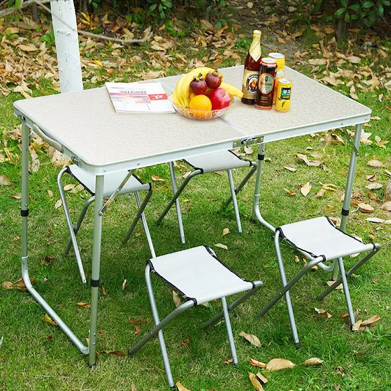 Goede Draagbare Reizen Outdoor Klaptafel Stoel Camping Aluminium Picknick Tafel Waterdicht Ultralight Duurzaam Klaptafel Hwc