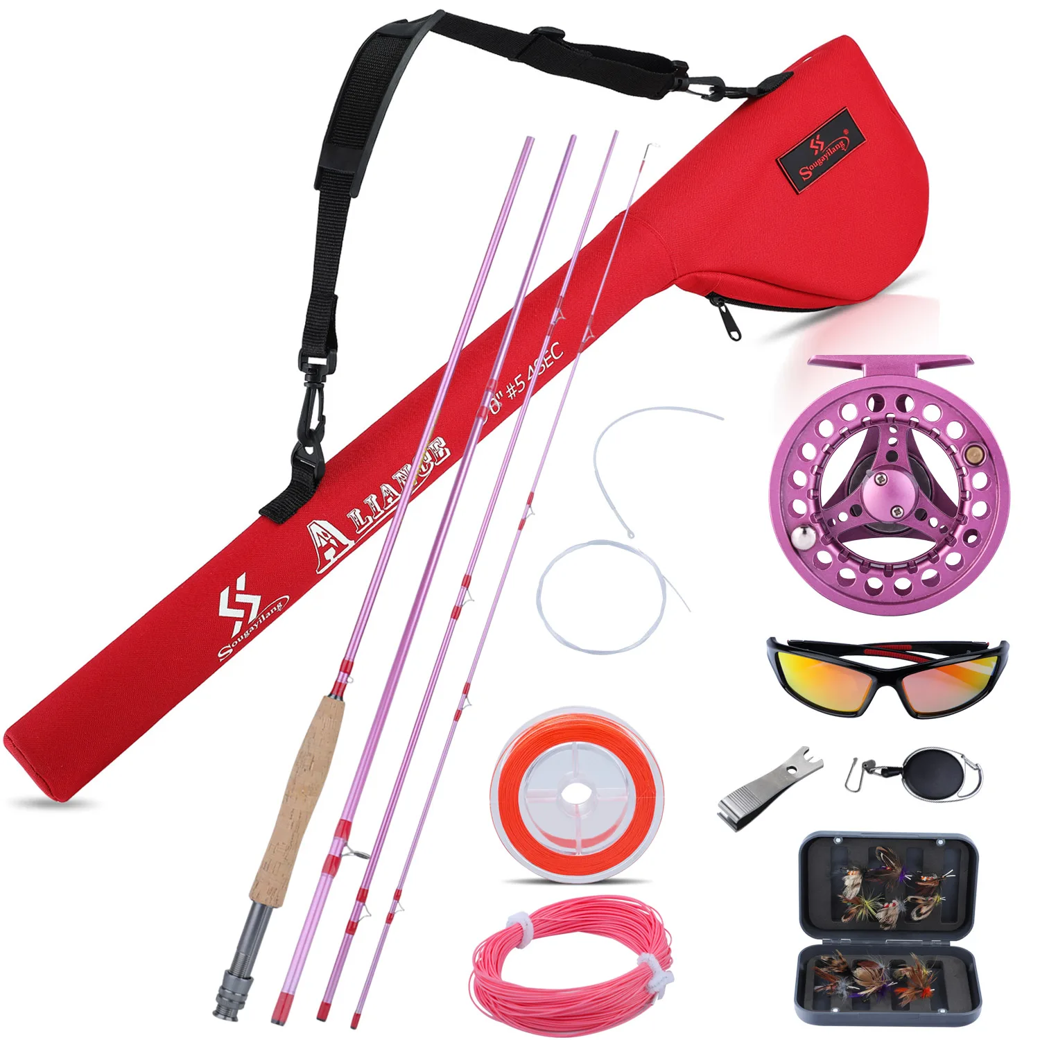 

Sougayilang 4 секции набор удочек для рыбалки 2,7 М удочка и 5/6 катушка для рыбалки комбо с леской для рыбалки набор рыболовных снастей