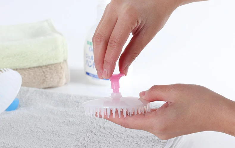 

shampoo massager cleaning 2pcs Shampoo Massager Head Massage Silicone Massageador Comb Health Itching Brush Pet
