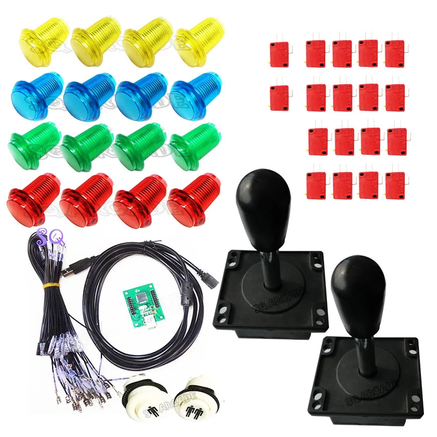 Набор ручек для аркадного джойстика сделай сам 2 игрока мини джойстик pac кнопки