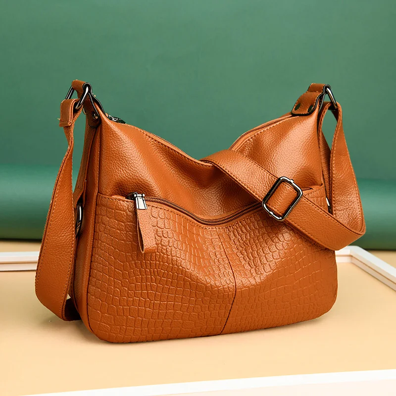

Fashion Crocodile Pattern Ladies Shoulder Bag Luxury Handbag Women Bags Designer Large Capacity Female Shoulder Messenger Bag