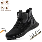 Мужские защитные рабочие ботинки, неразрушаемые стальные носочки, рабочие кроссовки, защитная обувь, Противоударная обувь для уличных ботинок