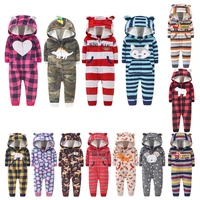 newborn baby boys girls fleece romper cartoon cotton long sleeve jumpsuit infant clothing pajamas toddler baby clothes outfits