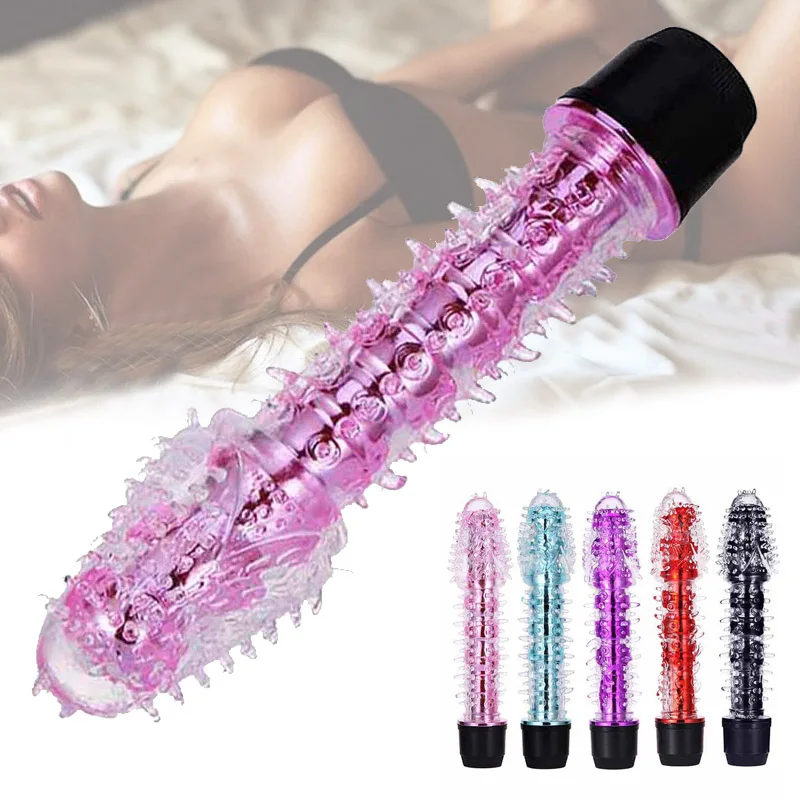 

Dildo Vibrator Sex Toys For Women Dotted Ribbed Barbed Penis Av Stick Vibrating G Spot Clitoris Stimulator Masturbation Sex Shop
