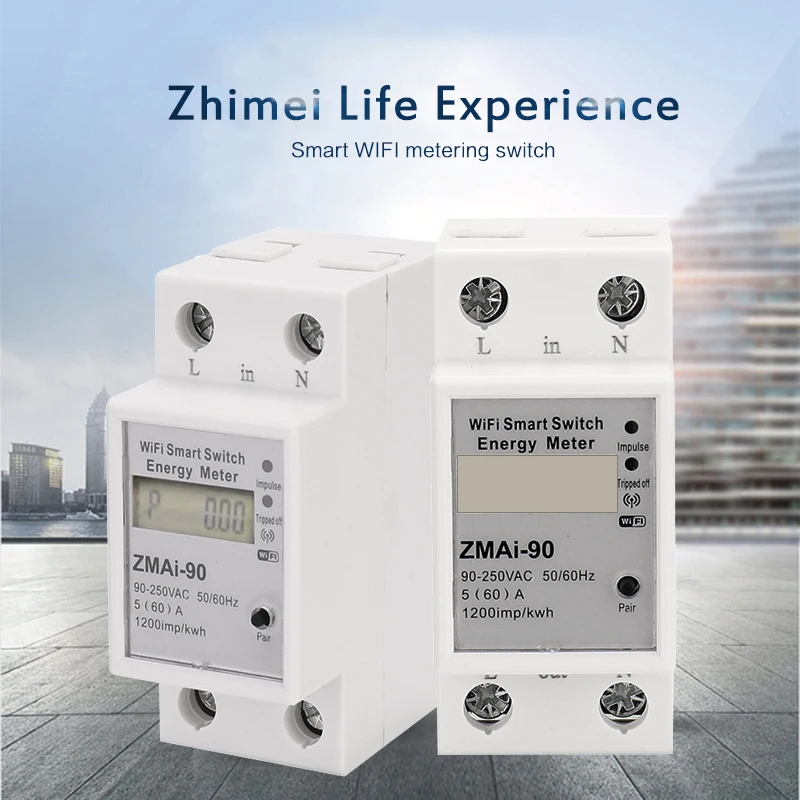 

Умный измеритель энергии Tuya, 110-250 В, Wi-Fi, дистанционное управление